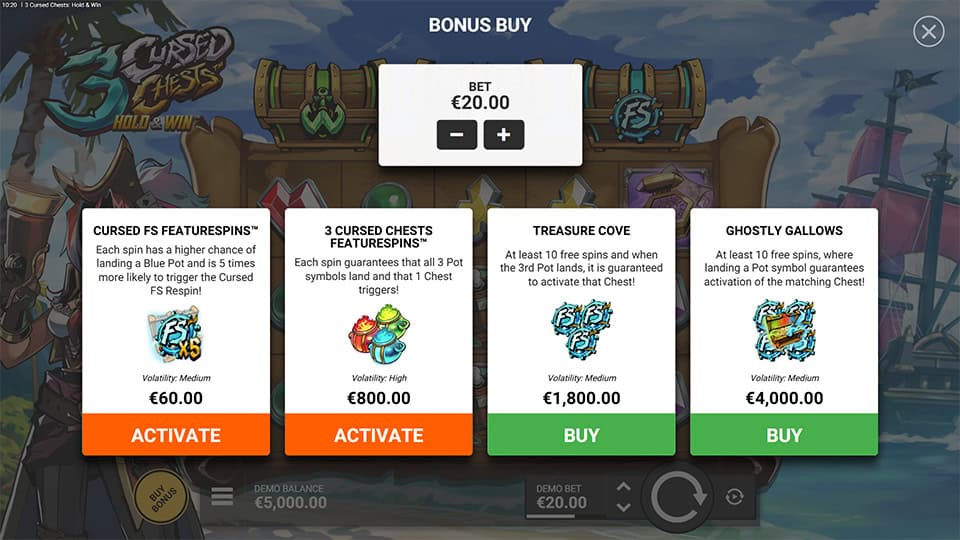 3 Cursed Chests slot bonus buy