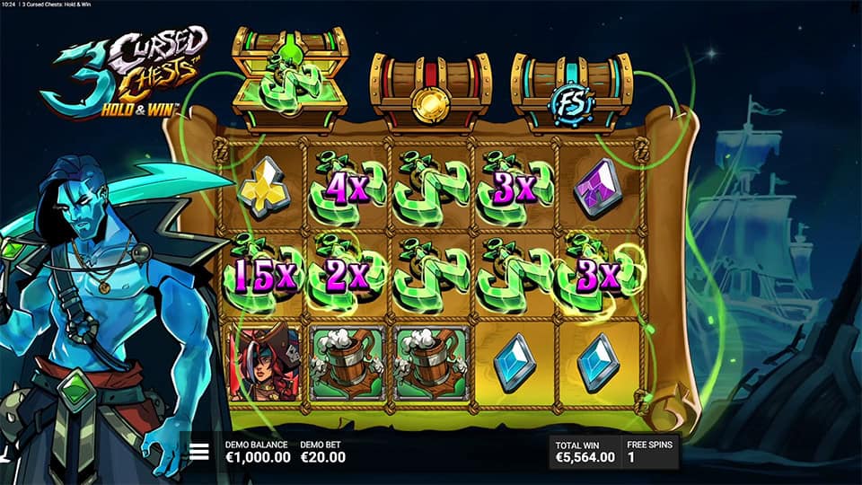 3 Cursed Chests slot feature cursed wilds