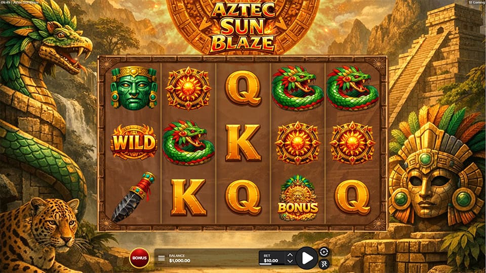 Aztec Sun Blaze slot game preview 1