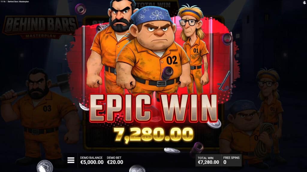 Behind Bars Masterplan slot big win 1
