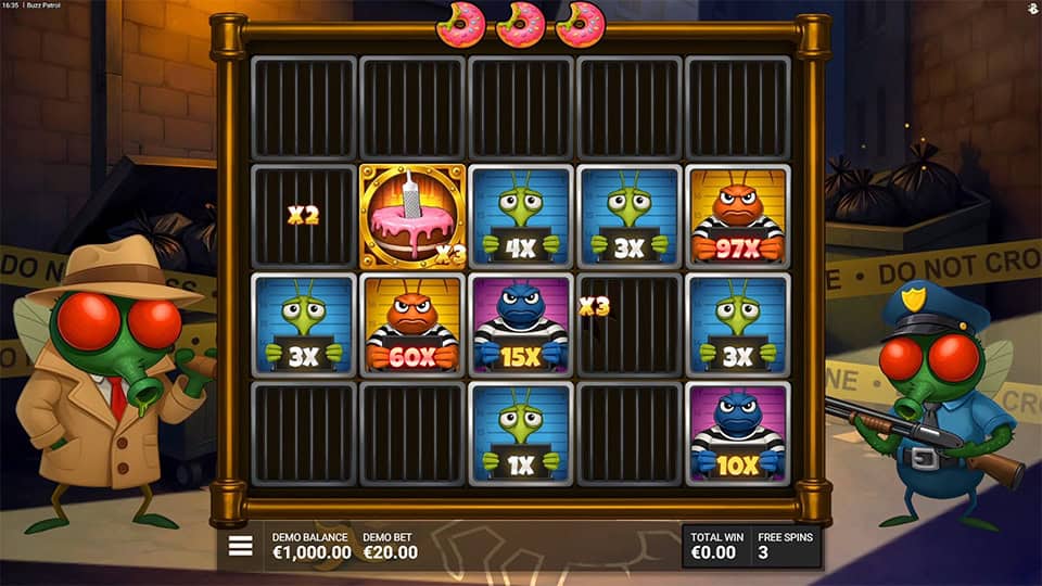 Buzz Patrol slot feature add multiplier 1