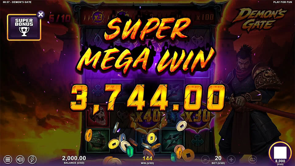 Demons Gate slot big win