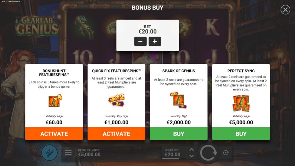 Gearlab Genius slot bonus buy