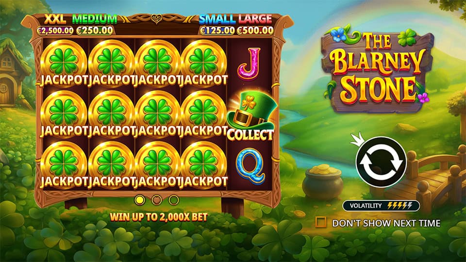 The Blarney Stone slot intro screen 1