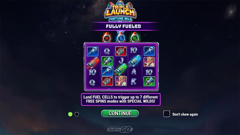 Triple Launch Fortune Wild slot intro screen 1