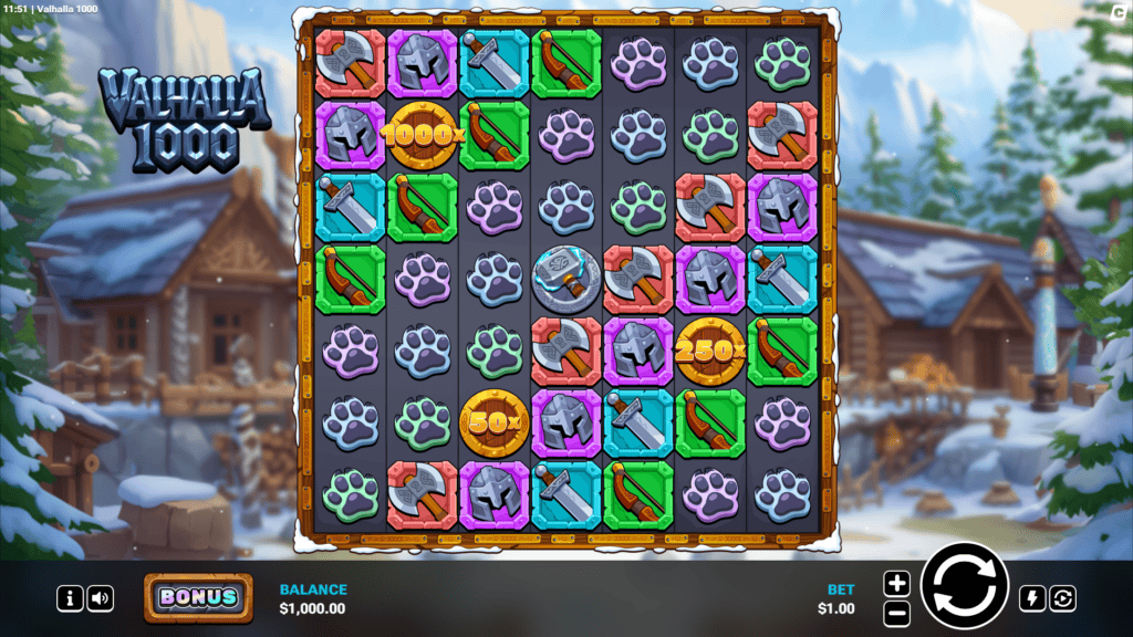 Colorfulplay valhalla 1000 intro screen