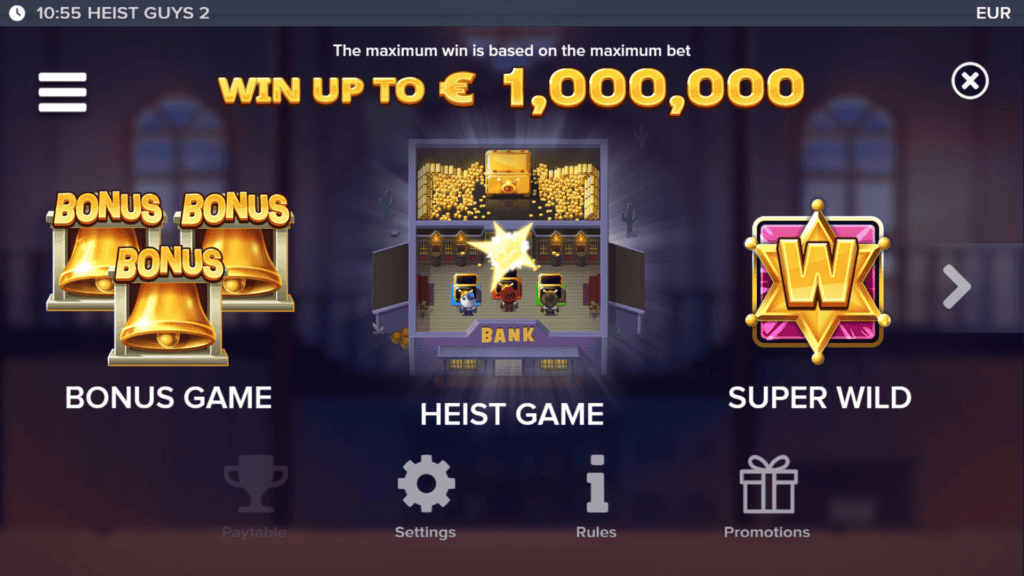 Elk studios heist guys 2 intro screen