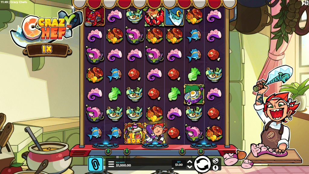 Paperclip crazy chef slot game preview