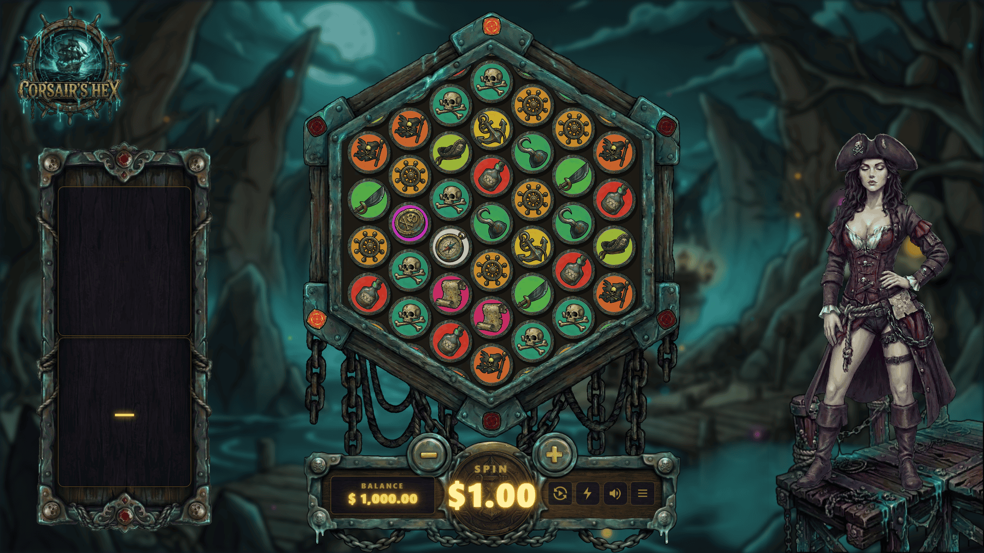 Corsairs Hex slot gameplay reels