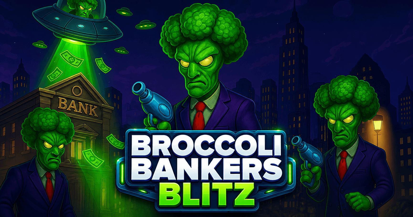 Broccoli Bankers Blitz Slot Demo by 18 Gaming slot cover image