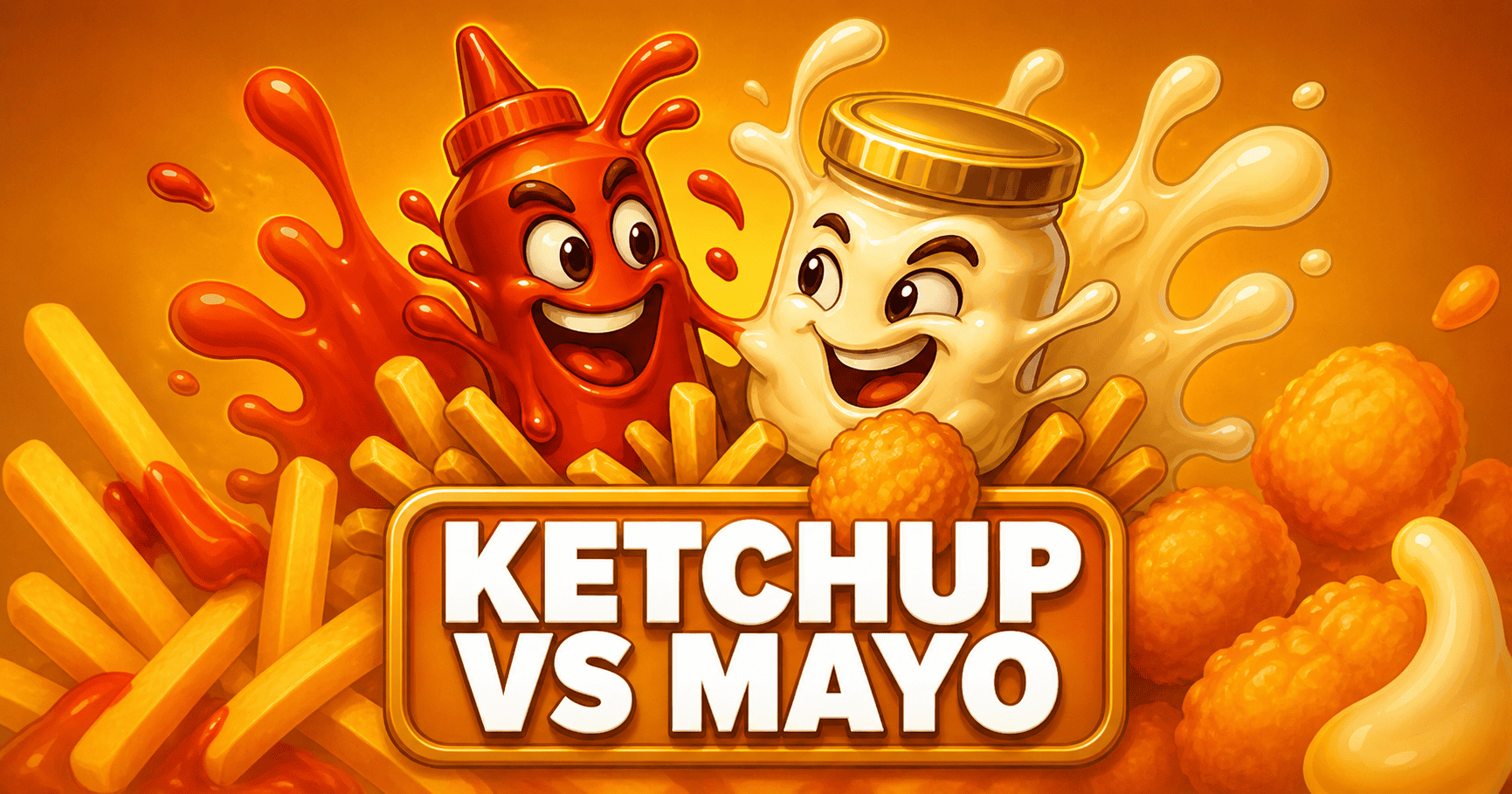 Ketchup vs Mayo Slot Demo by 18 Gaming slot cover image
