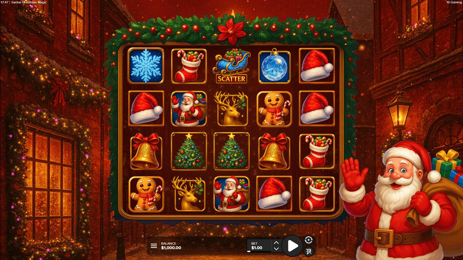 Santas Christmas Magic slot gameplay reels