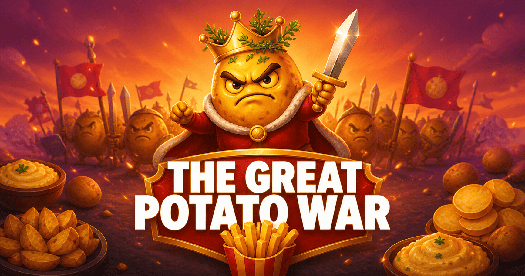 The Great Potato War Slot Demo by 18 Gaming slot cover image