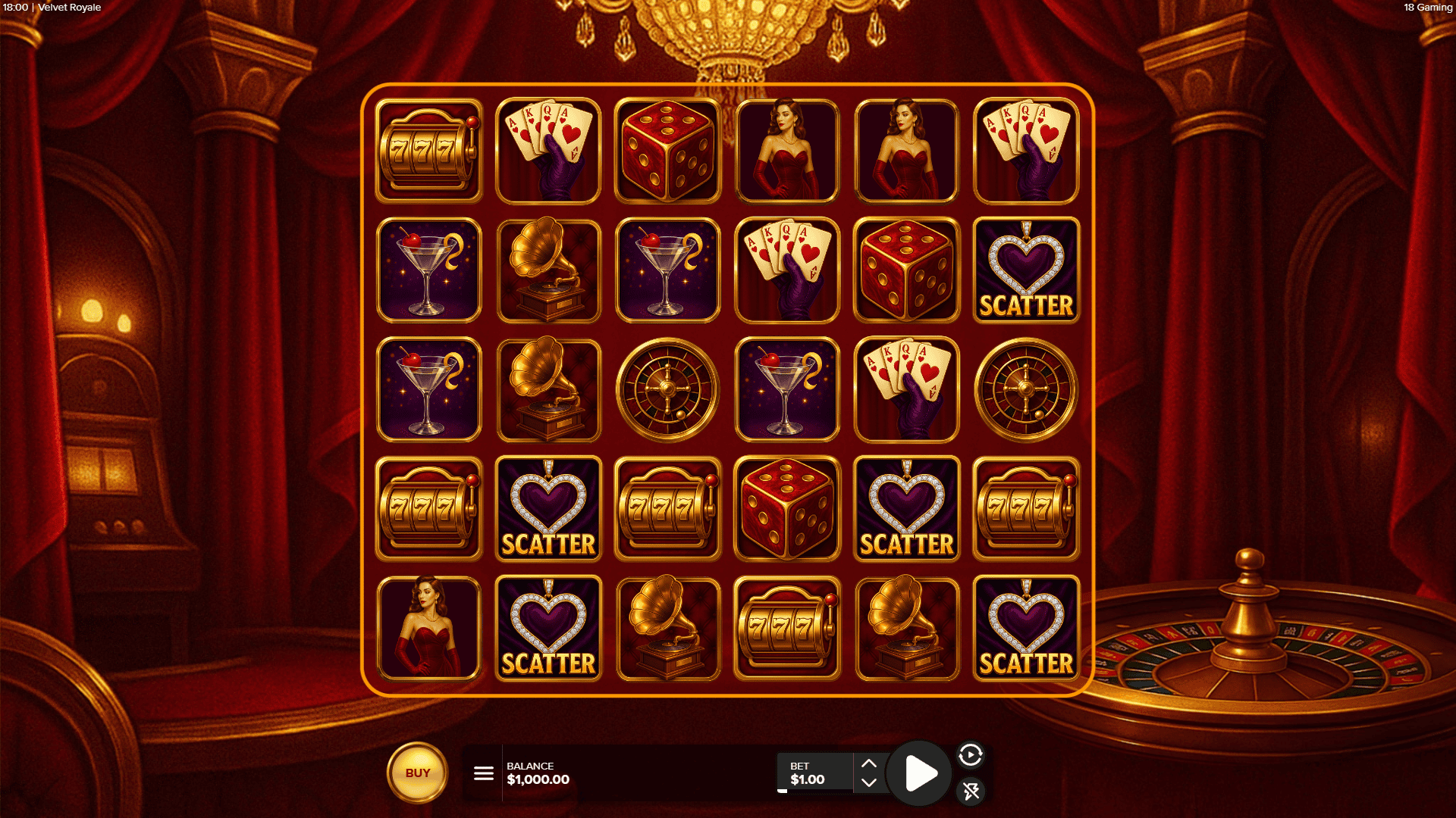 Velvet Royale slot gameplay reels