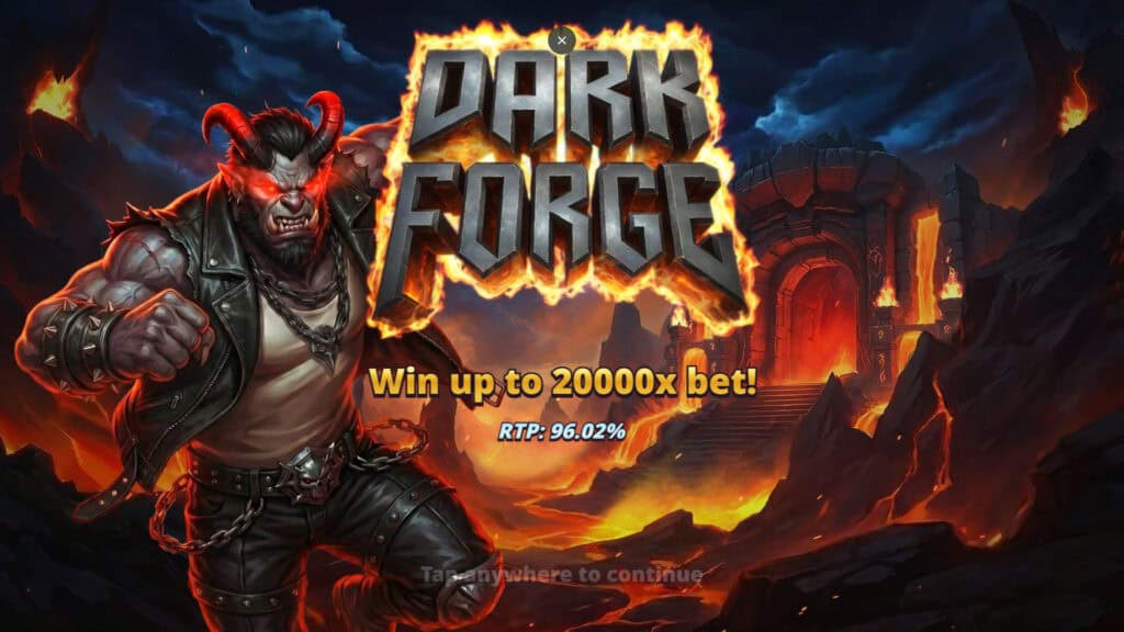 Dark Forge slot intro screen