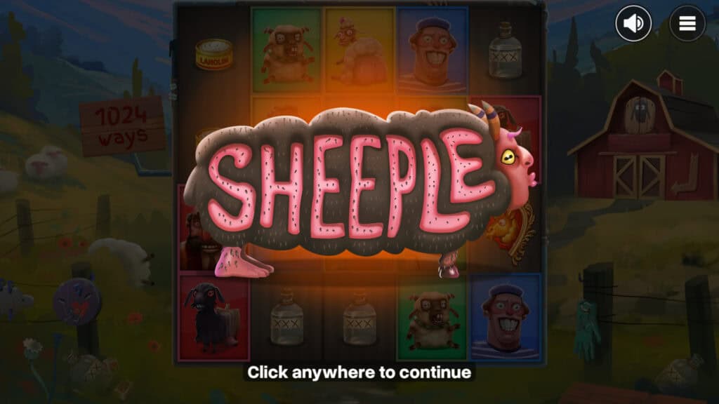 Sheeple slot intro screen