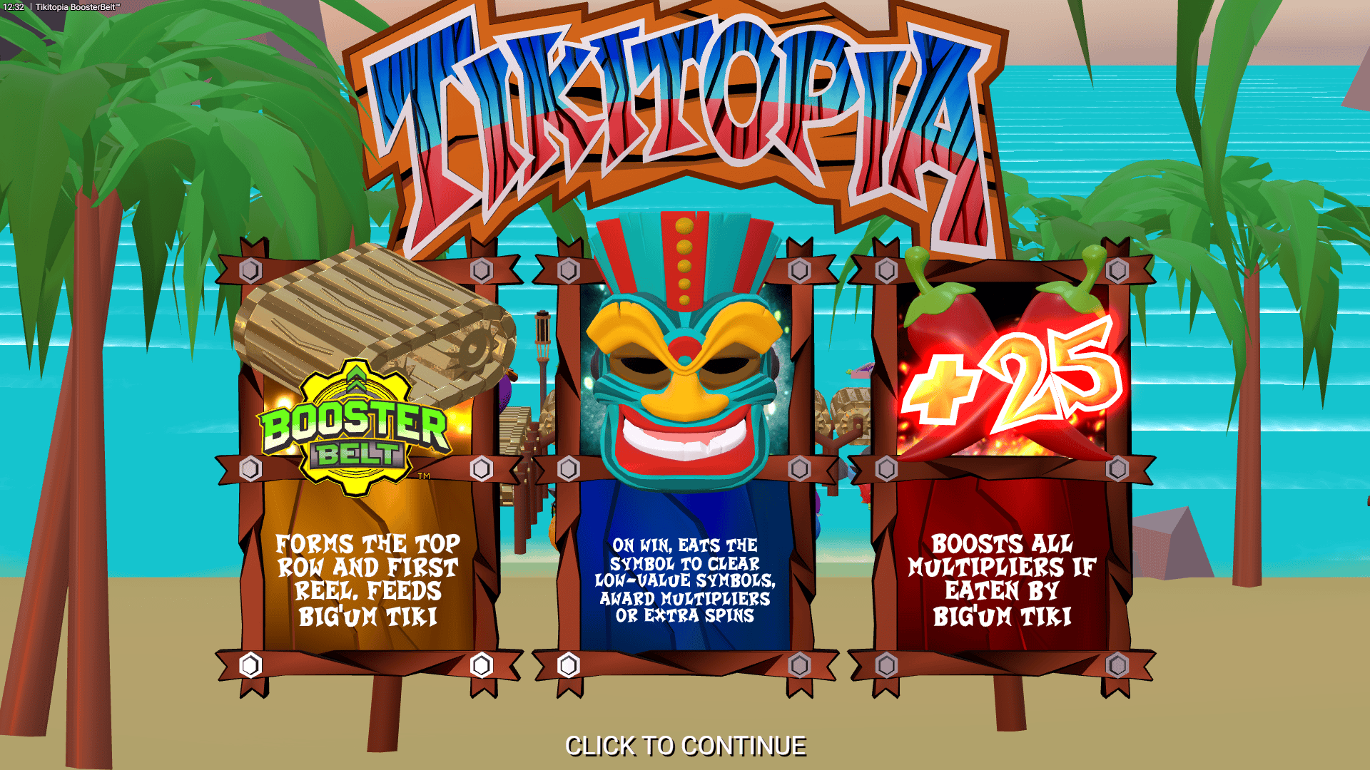 Tikitopia BoosterBelt slot gameplay reels
