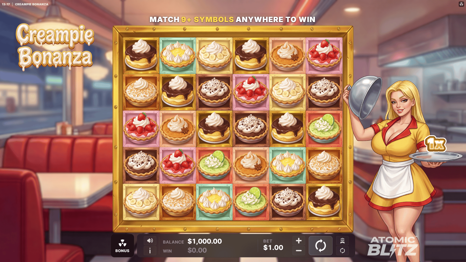 Creampie Bonanza slot gameplay reels