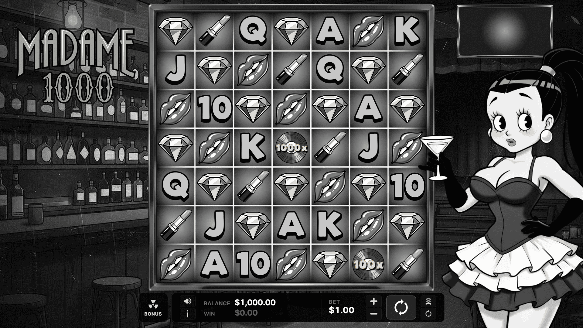 Madame 1000 slot gameplay reels