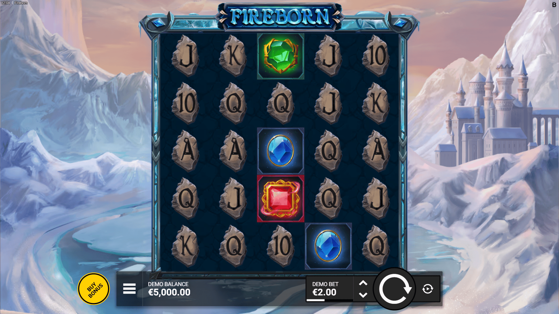 Fireborn slot gameplay reels