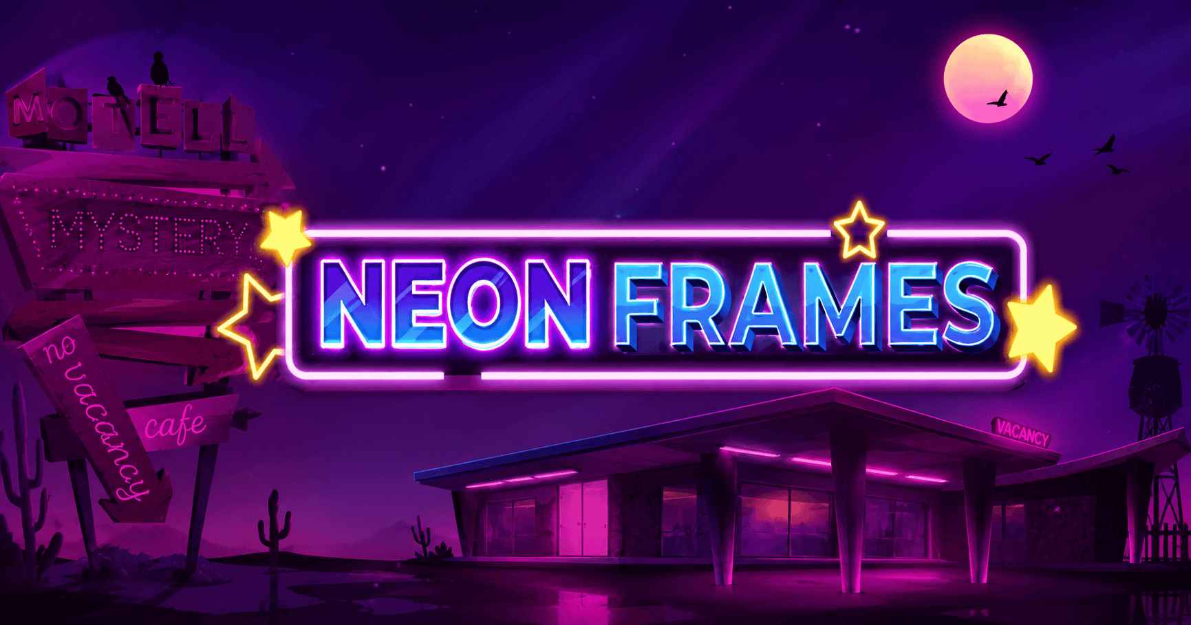 Neon Frames Slot Demo by Backseat Gaming slot cover image