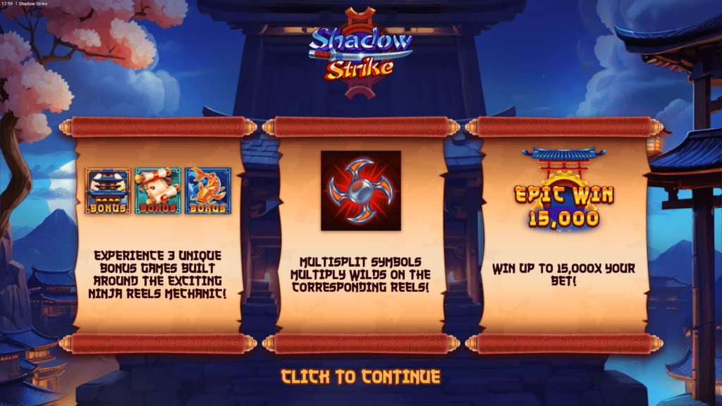 Backseat gaming shadow strike intro screen