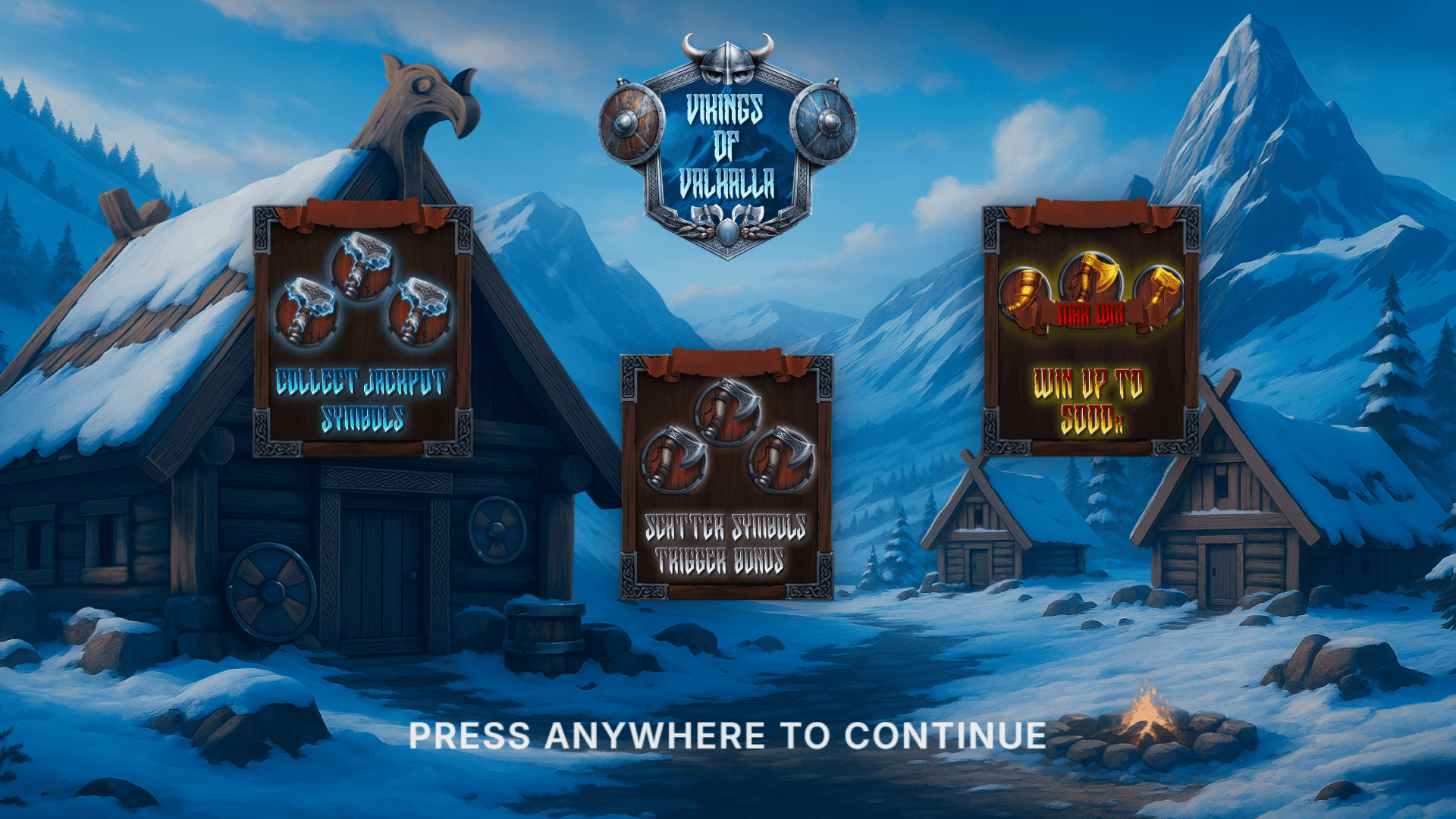 Vikings of Valhalla slot intro screen