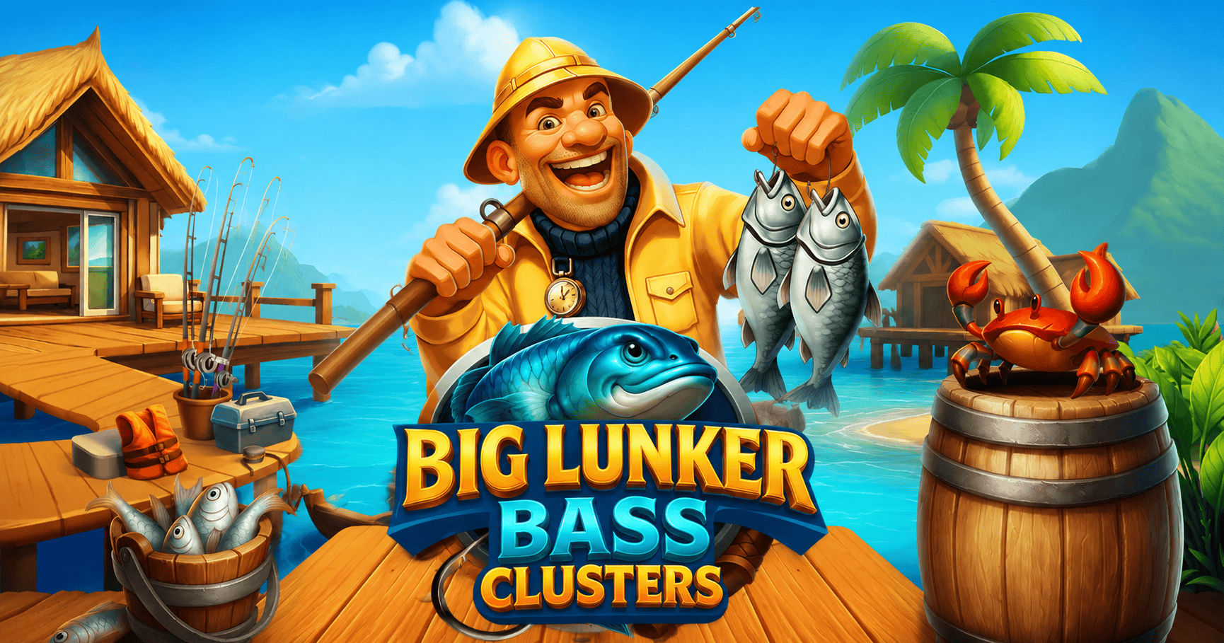 Big Lunker Bass Clusters Slot Demo by Black Coffee Studios slot cover image