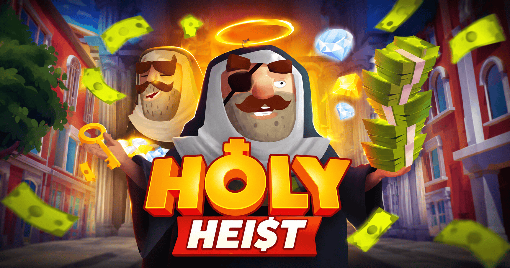 Holy Heist Slot Demo by Bullshark Games slot cover image