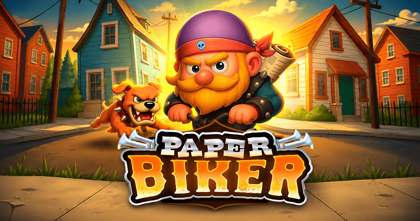 Paper Biker Slot Demo by Bullshark Games slot cover image