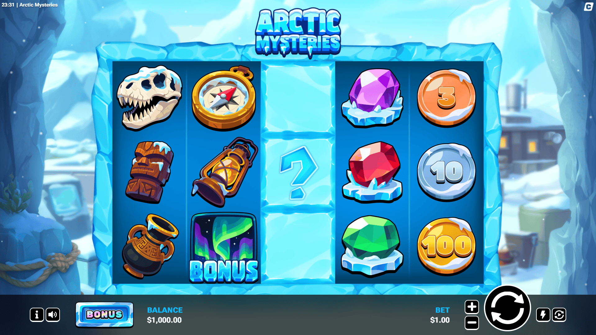 Arctic Mysteries slot gameplay reels