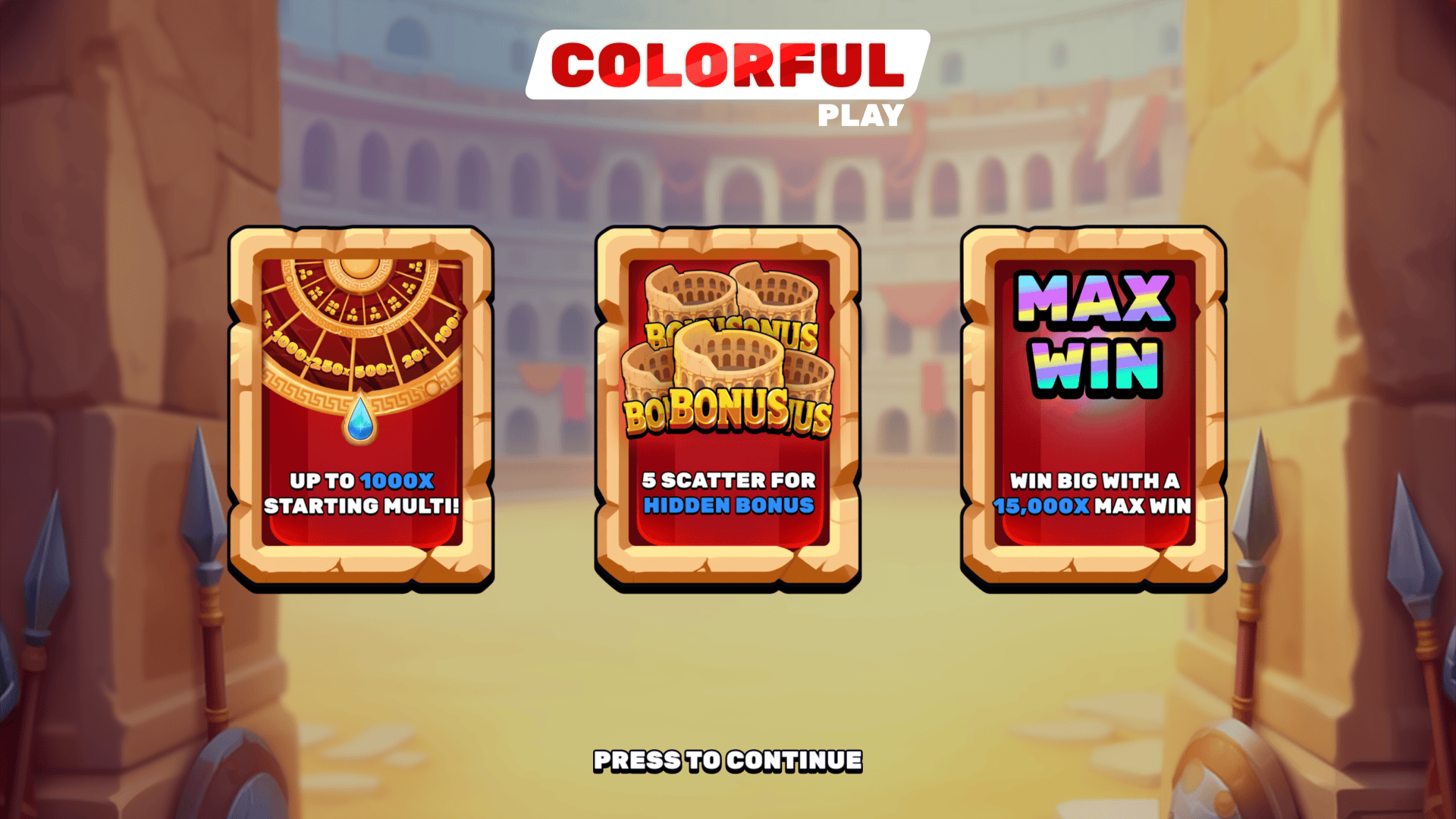 Gates of Gladius slot intro screen