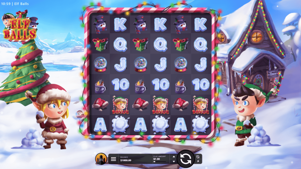 Creativecity elf balls slot game preview 1