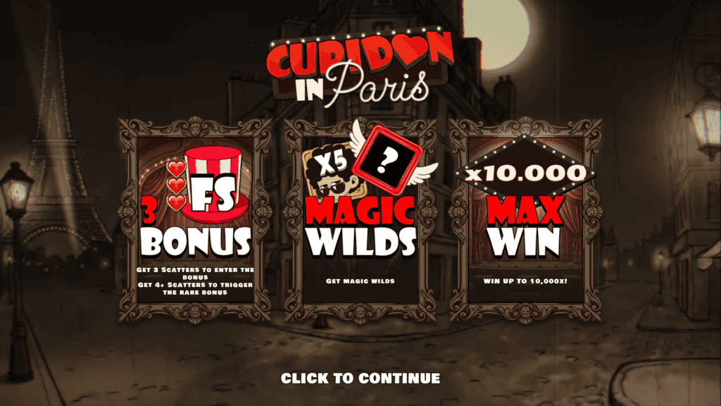 Donutgaming cupidon in paris intro screen