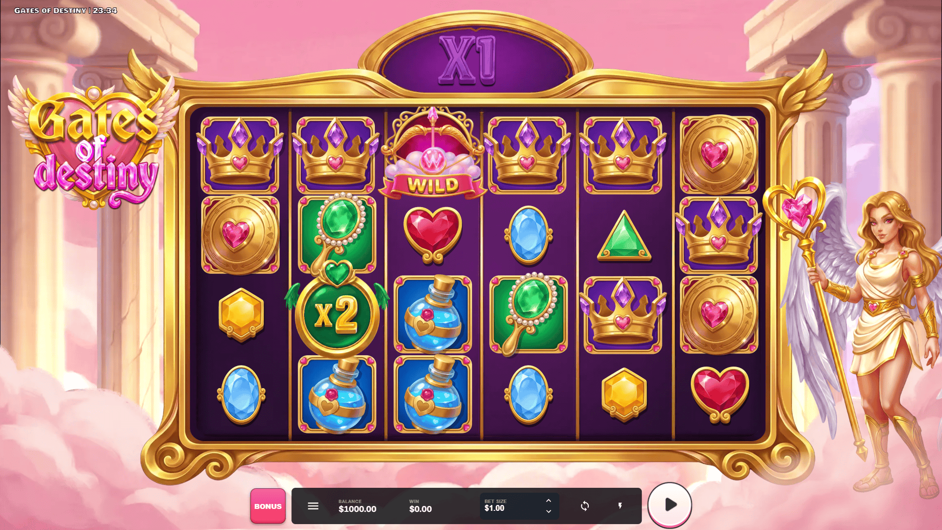 Gates of Destiny slot gameplay reels