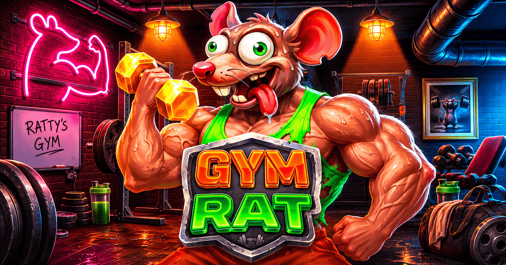 Gym Rat Slot Demo by Donut Gaming slot cover image