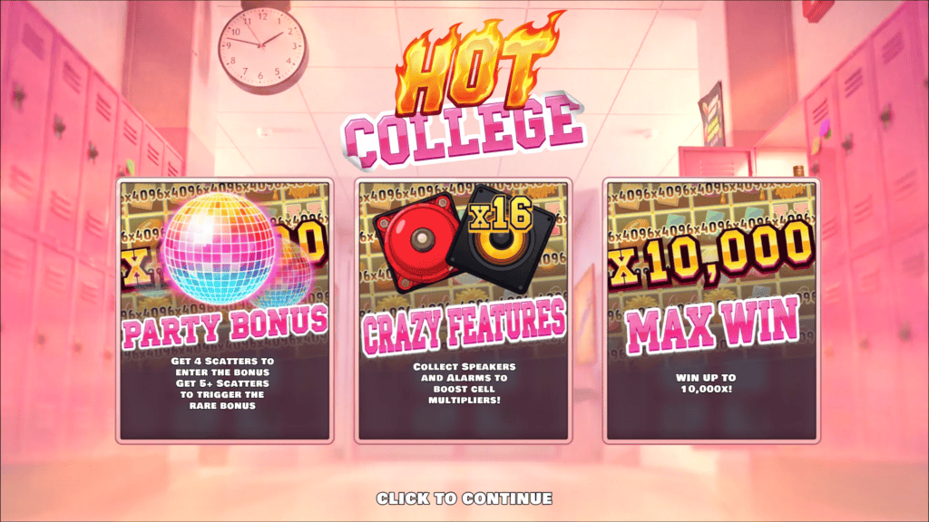 Donutgaming hot college intro screen