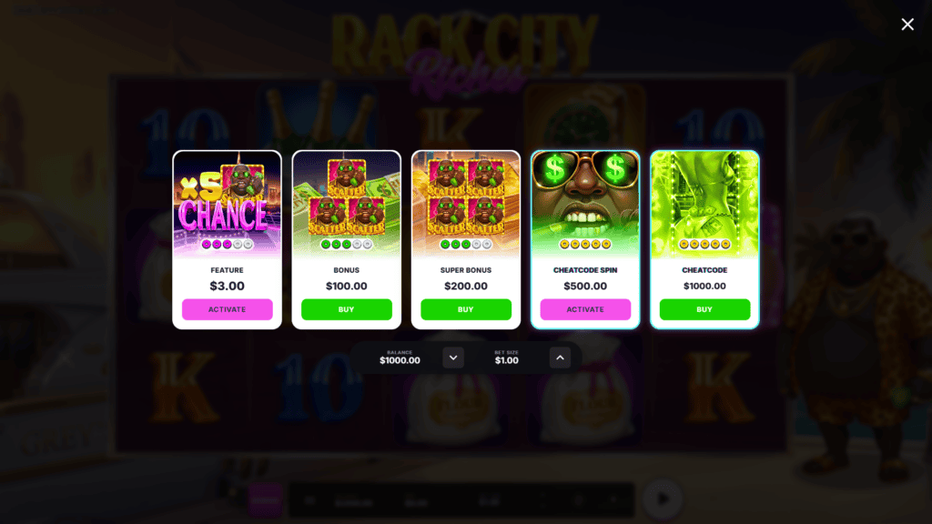 Donutgaming rack city riches bonus buy