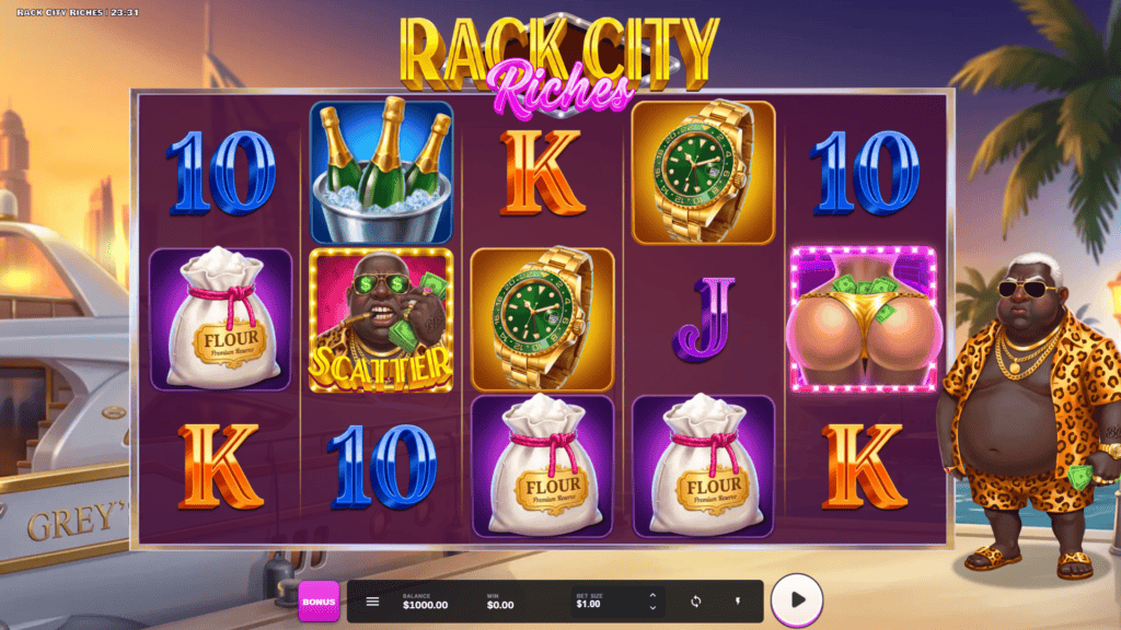 Donutgaming rack city riches slot game preview