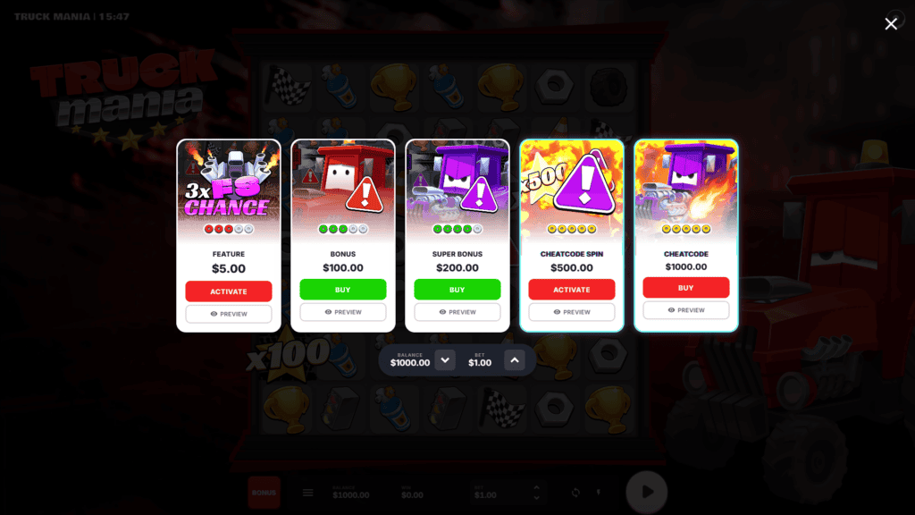 Donutgaming truck mania bonus buy