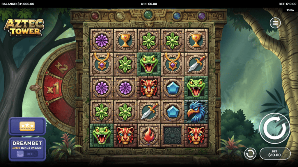 Dreamspin aztec tower game preview