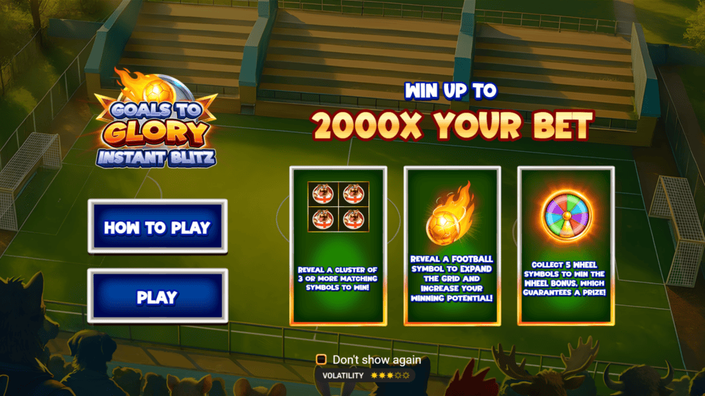 Gaming corps goals to glory instant blitz intro screen