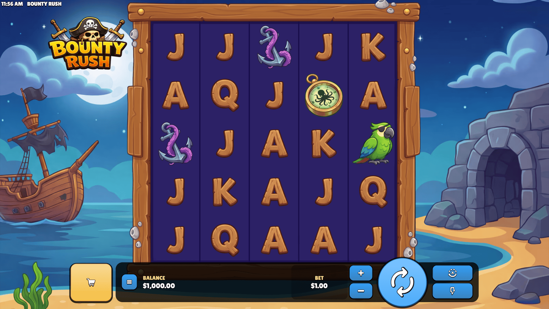 Bounty Rush slot gameplay reels