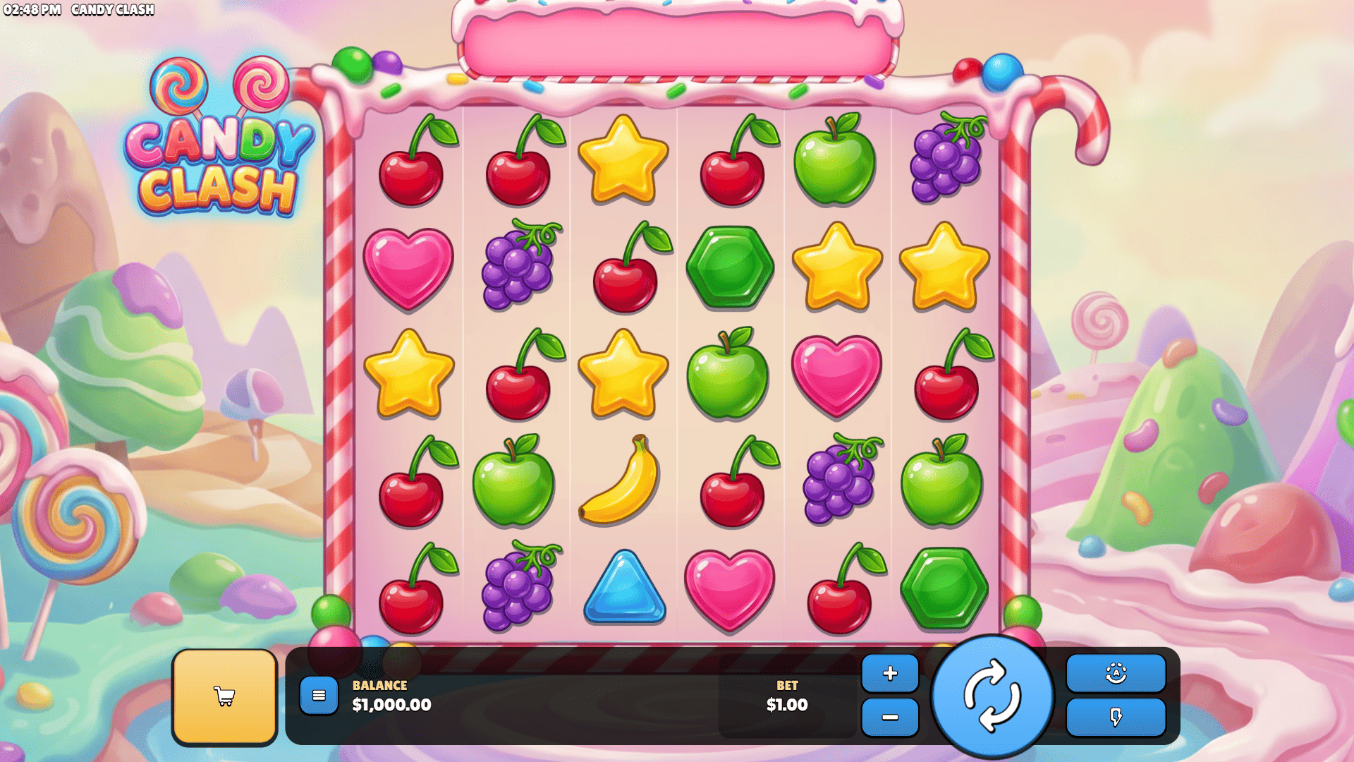 Candy Clash slot gameplay reels