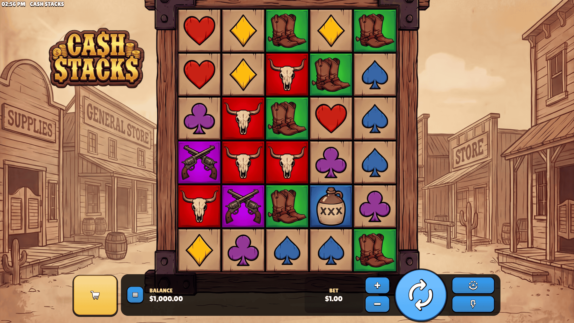 Cash Stacks slot gameplay reels