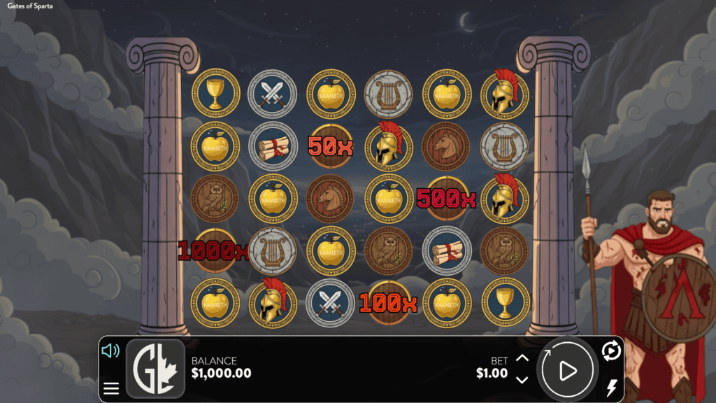 Goldleaf gates of sparta slot game preview