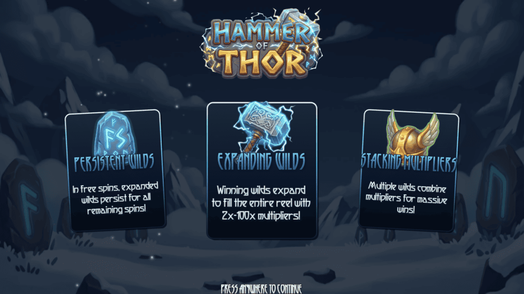 Goldleafstudios hammer of thor intro screen
