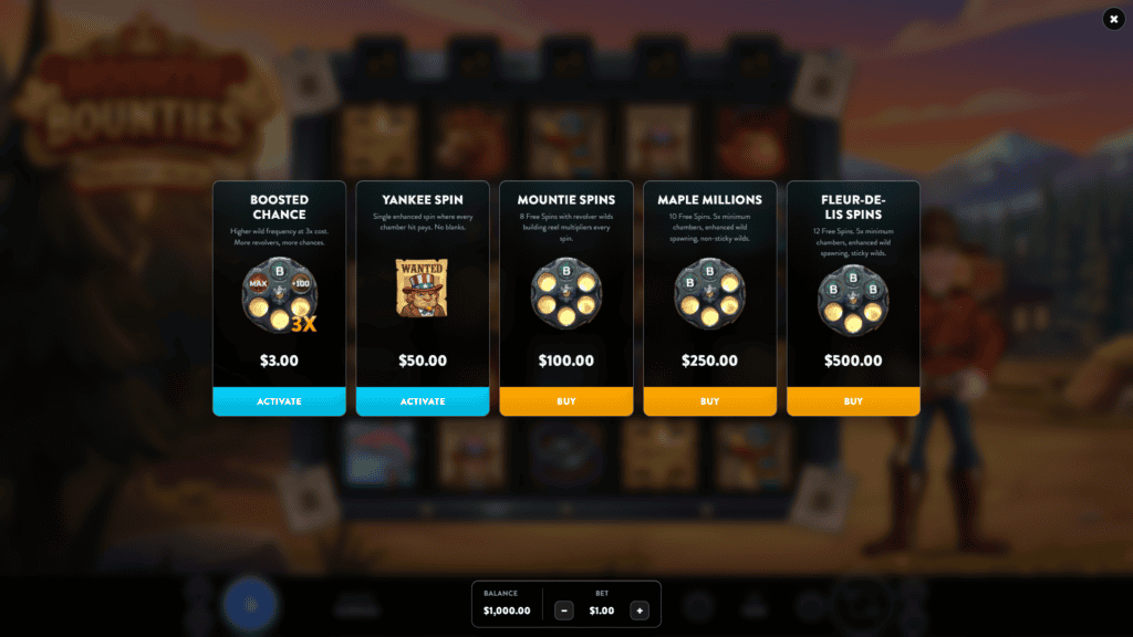 Goldleafstudios mountie bounties bonus buy