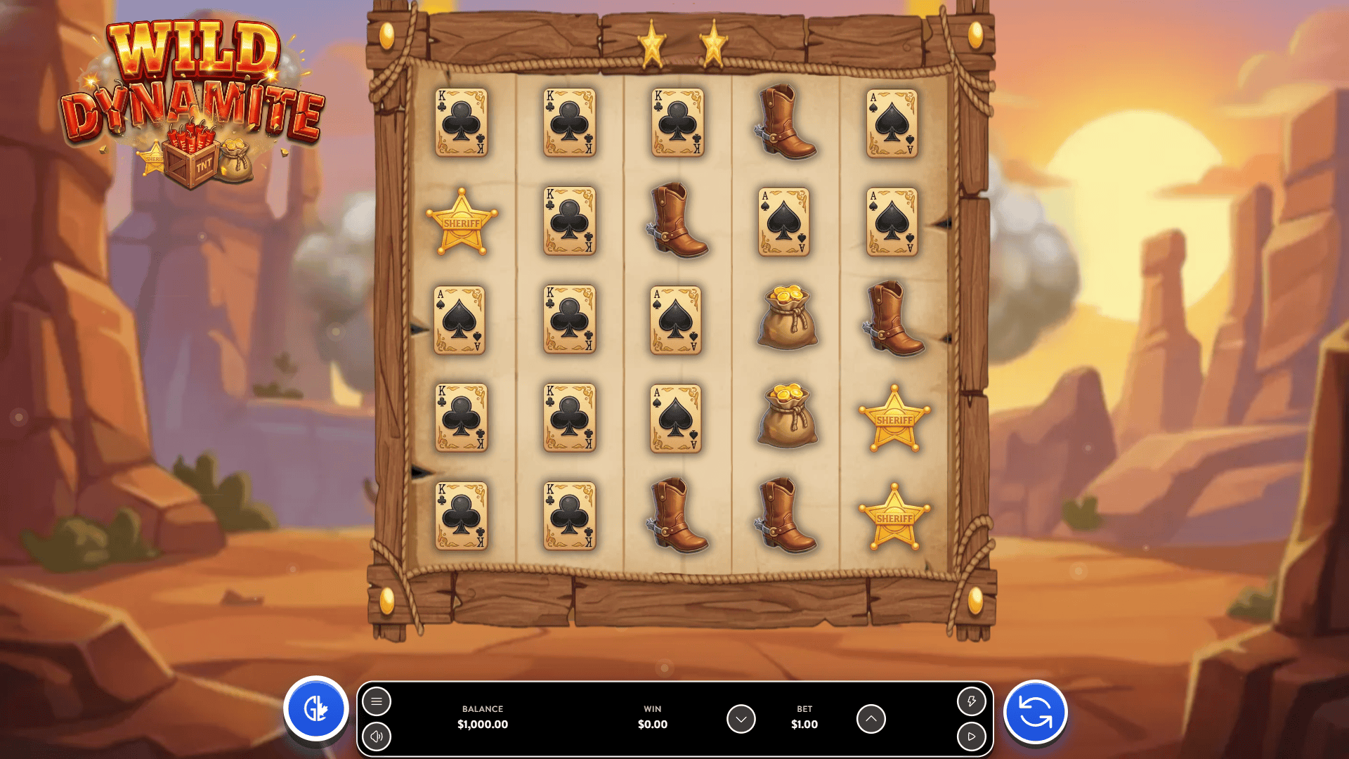 Wild Dynamite slot gameplay reels