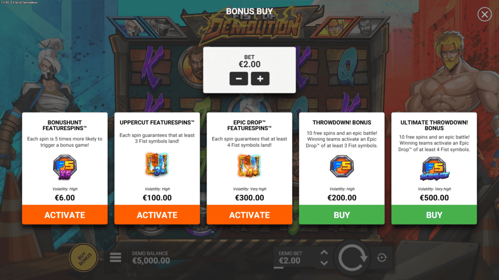 Hacksaw fist of demolition bonus buy